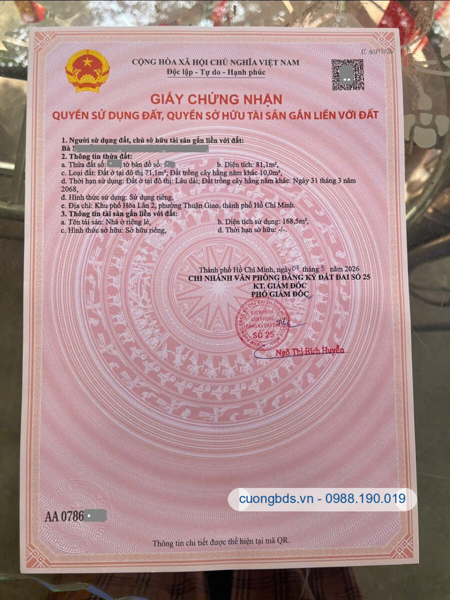 Bán nhà mới 1T2L 5×16.3m, hẻm Hòa Lân 2 gần ngã tư Đất Thánh, full nội thất (Hoàn công)