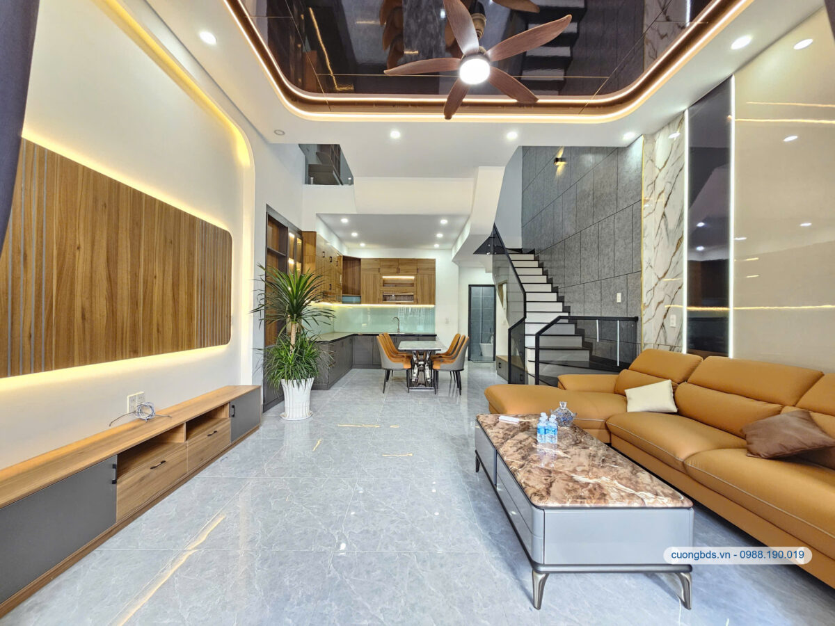 Bán nhà mới 1T2L 5×16.3m, hẻm Hòa Lân 2 gần ngã tư Đất Thánh, full nội thất (Hoàn công)