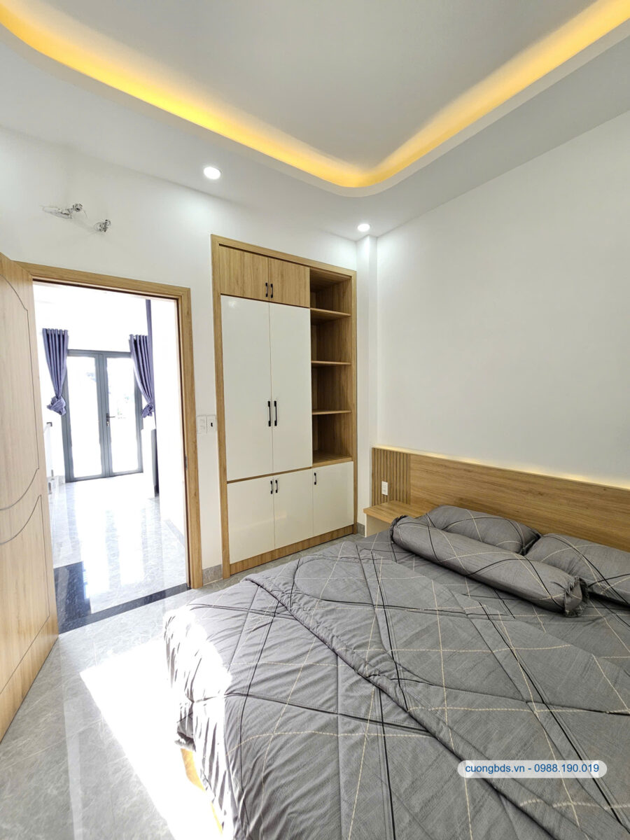 Bán nhà mới 1T2L 5×16.3m, hẻm Hòa Lân 2 gần ngã tư Đất Thánh, full nội thất (Hoàn công)