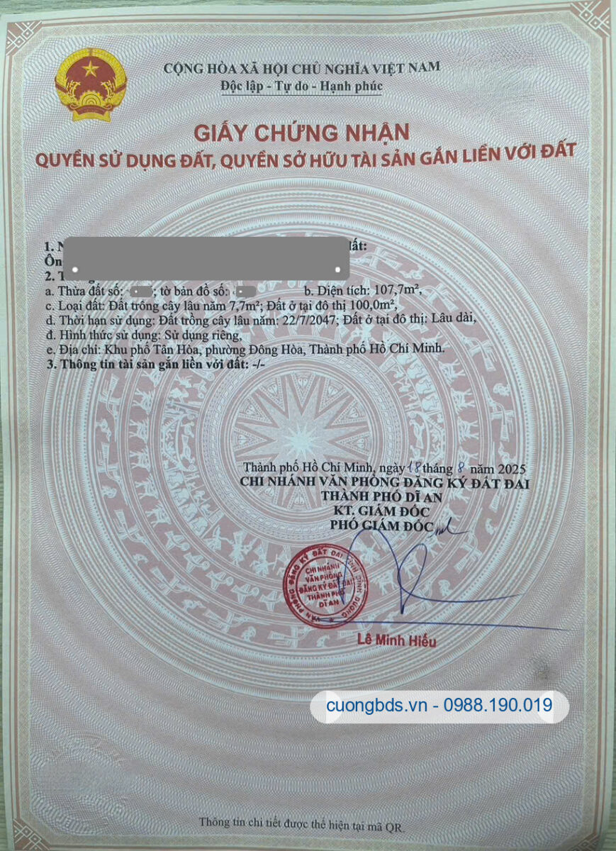 Bán đất 4x27m, mặt tiền Tôn Thất Tùng gần làng đại học