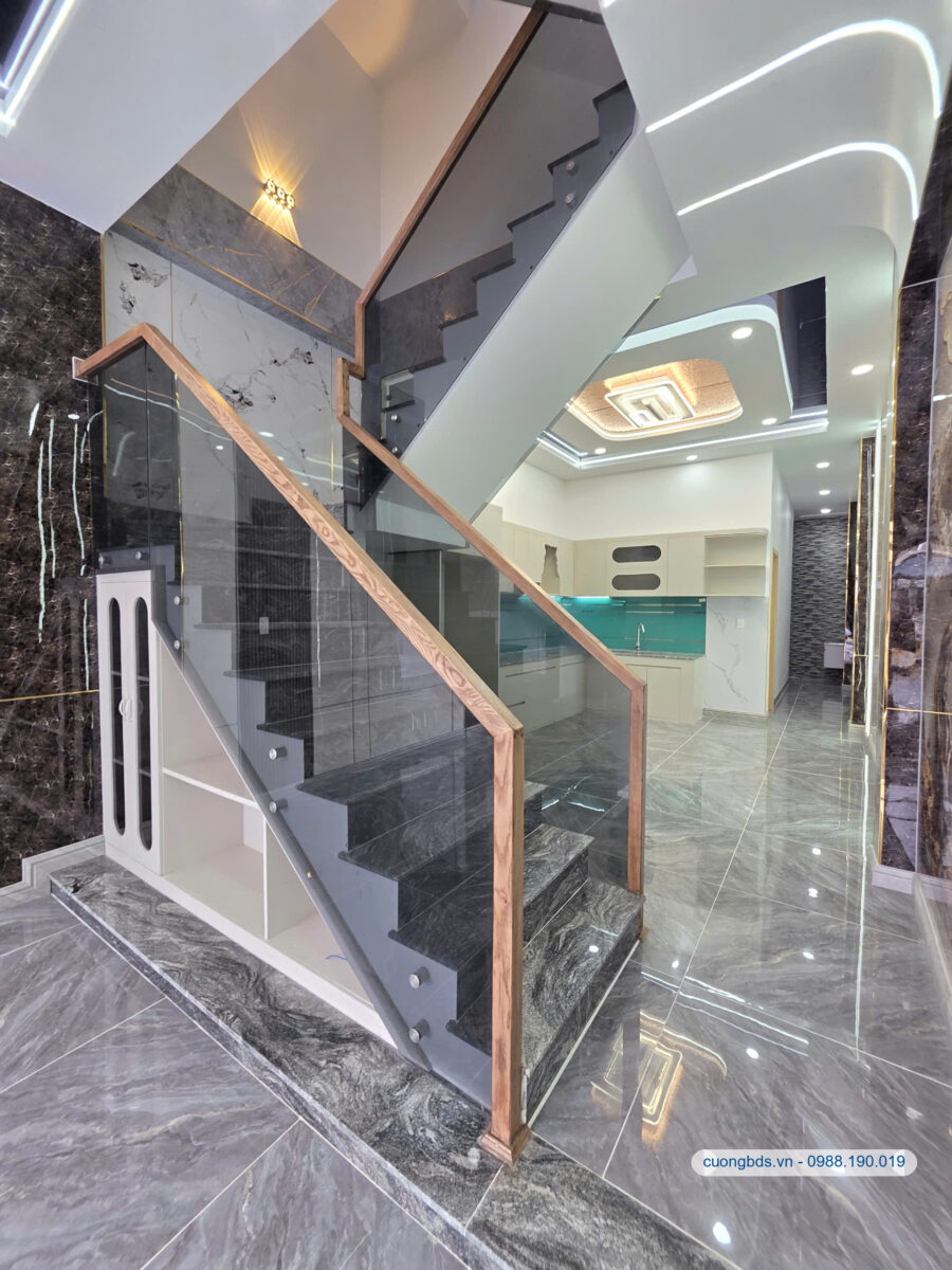Bán nhà mới 1T2L 4x25m, hẻm Bùi Hữu Nghĩa gần Sông Đồng Nai (Hoàn công)