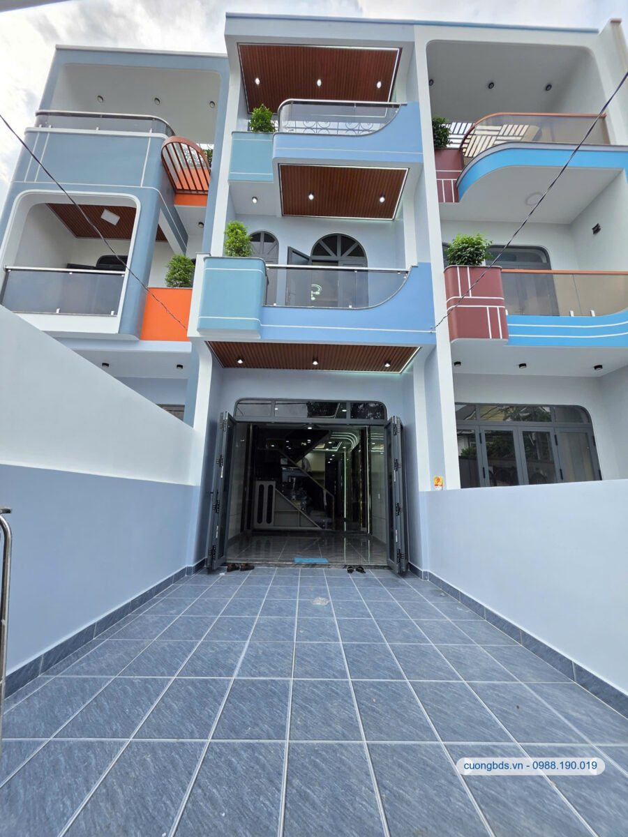 Bán nhà mới 1T2L 4x25m, hẻm Bùi Hữu Nghĩa gần Sông Đồng Nai (Hoàn công)