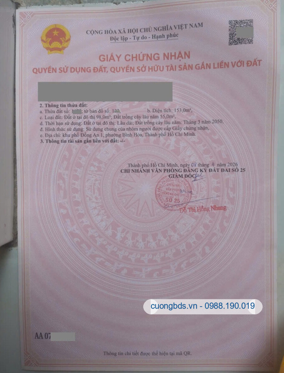 Bán đất 5×30.5m, mặt tiền Bình Hòa 20 gần Lotte Mart Lái Thiêu