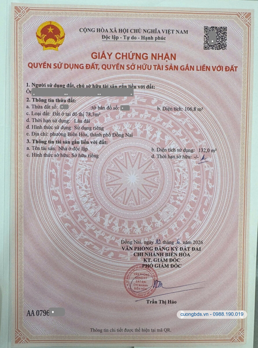 Bán nhà mới 1T1L, mặt tiền Nguyễn Thị Tồn gần Sông Đồng Nai, full nội thất (Hoàn công)