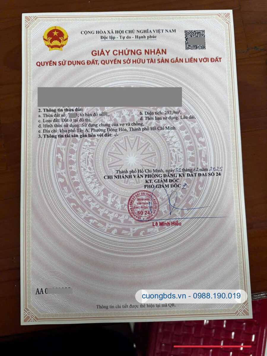 Bán dãy trọ 11.4×22.6m, hẻm Đông Minh gần chợ Dĩ An 1, đang thu 11tr/th (Thổ cư 100%)