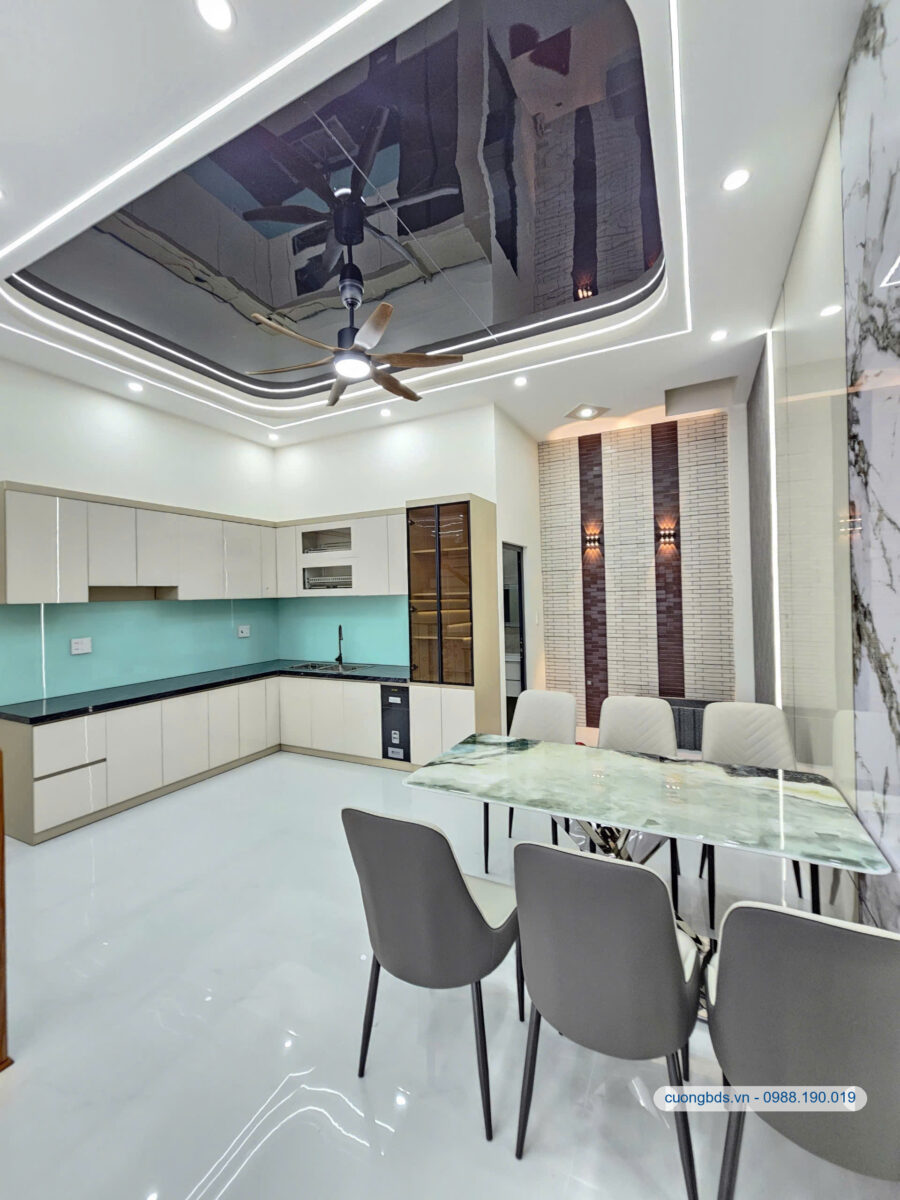 Bán nhà mới 1T3L 5x12m, đường N2 KDC Đông Hòa C (Hoàn công, full nội thất)