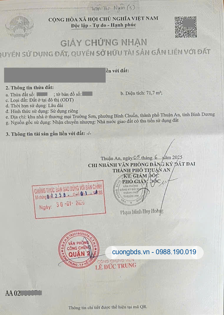 Bán nhà cấp 4 (5x14m), đường số 1 KDC Trường Sơn gần chợ Phú Phong (không vướng cống)