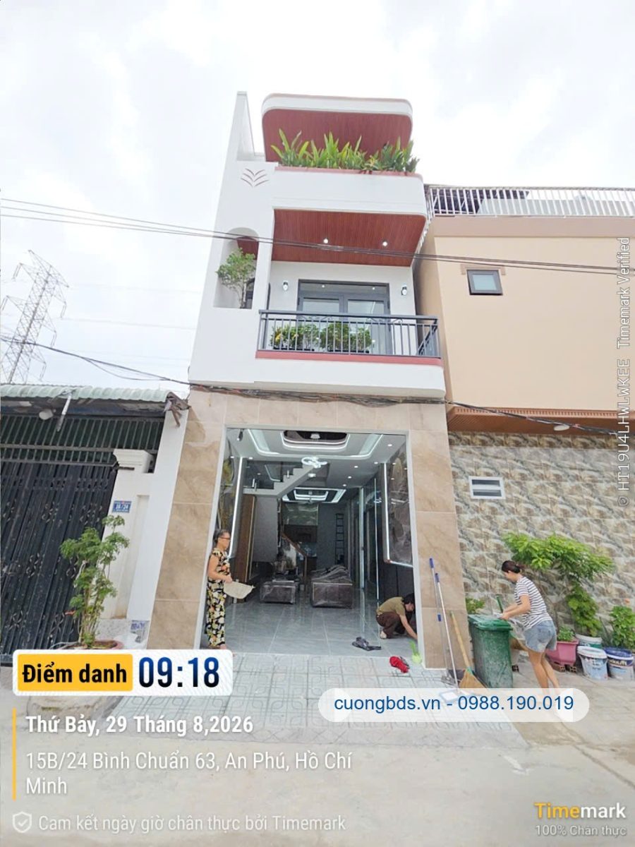Bán nhà mới 1T1L 4x15m, hẻm Bình Chuẩn 63, tặng nội thất (thổ cư 100%)