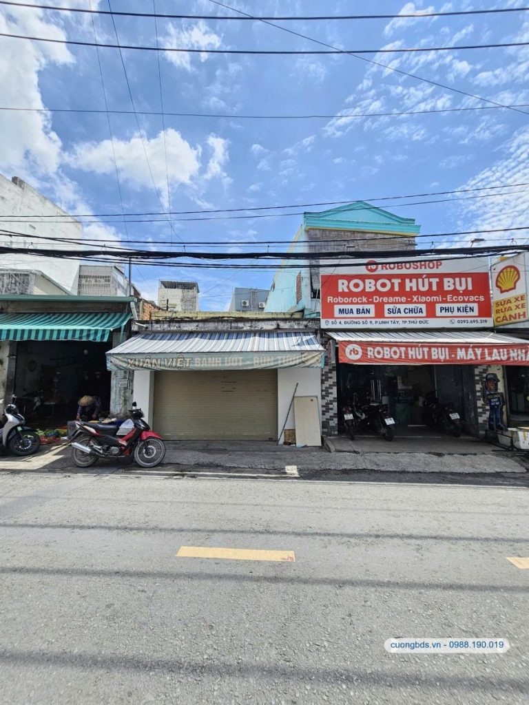 Bán nhà cấp 4 (5x19m), mặt tiền đường số 9 gần chợ Thủ Đức (sầm uất, thổ cư 100%)
